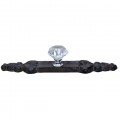 G077 - IRON DRAWER PULL WITH CRYSTAL KNOB